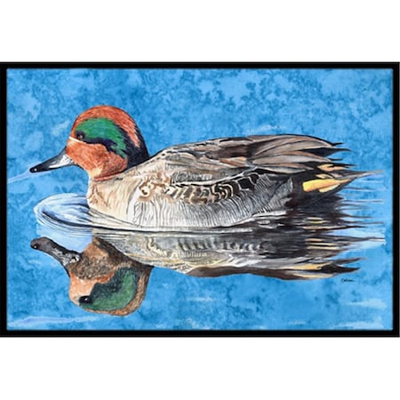 Jensendistributionservices 24 x 36 In. Teal Duck Indoor or Outdoor Mat MI2554139